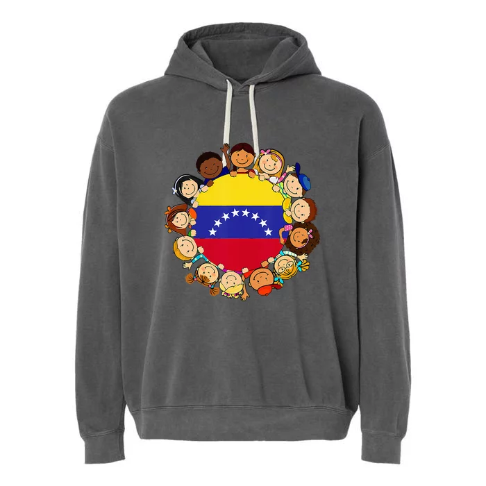 Hispanic Heritage Month Venezuela Venezuelan Flag Garment-Dyed Fleece Hoodie