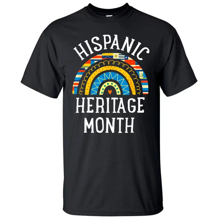 Hispanic Heritage Month National Latino Countries Flags Tall T-Shirt