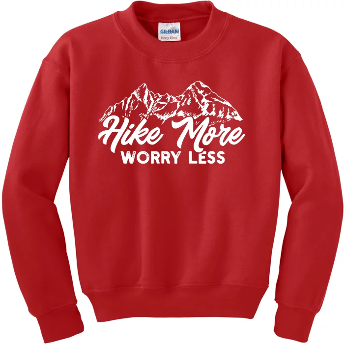 Hiker Hike More Worry Less Kids Sweatshirt