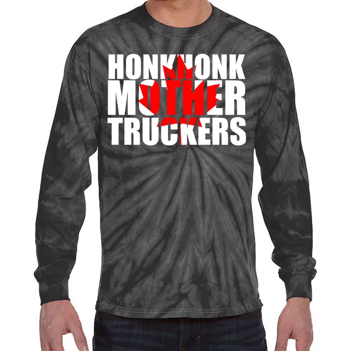 Honk Honk Mother Truckers Tie-Dye Long Sleeve Shirt