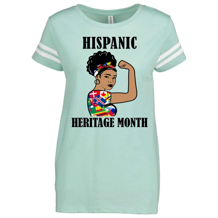 Hispanic Heritage Month Strong Enza Ladies Jersey Football T-Shirt