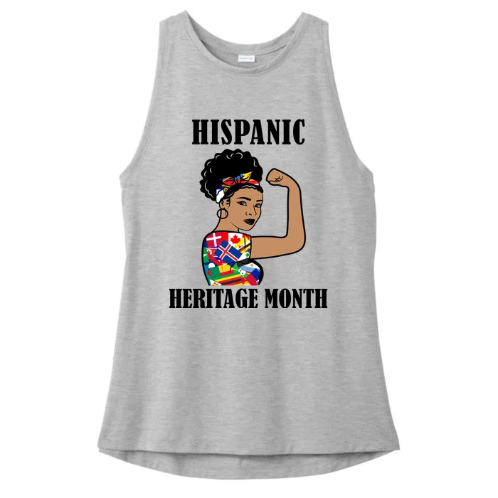 Hispanic Heritage Month Strong Ladies Tri-Blend Wicking Tank