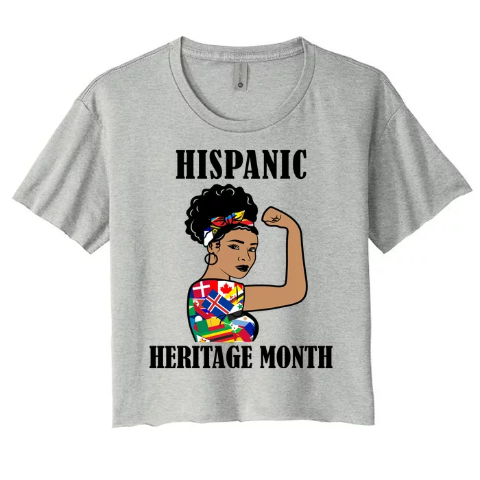 Hispanic Heritage Month Strong Women's Crop Top Tee