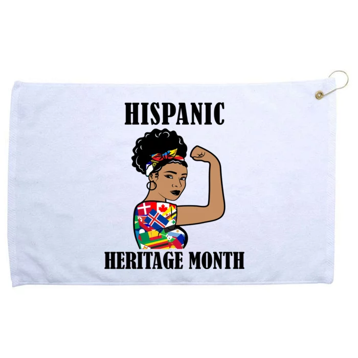 Hispanic Heritage Month Strong Grommeted Golf Towel