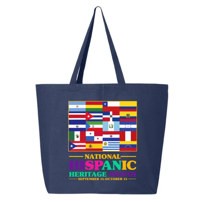 Hispanic Heritage Month Mes De La Herencia Hispana 25L Jumbo Tote