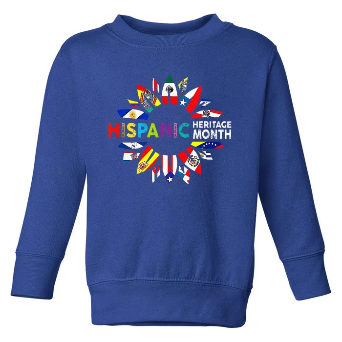 Hispanic Heritage Month Sunflower Latinx Spanish Toddler Sweatshirt