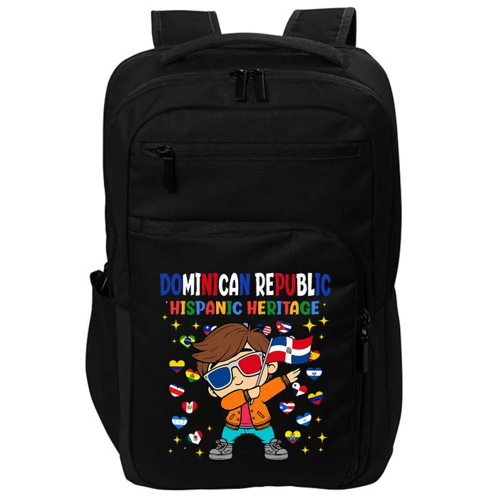 Hispanic Heritage Month Dominican Republic Flag Impact Tech Backpack