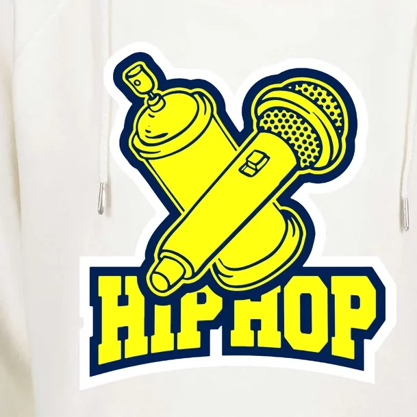 Hip Hop Microphone Womens Funnel Neck Pullover Hood