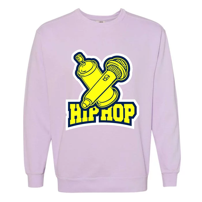 Hip Hop Microphone Garment-Dyed Sweatshirt