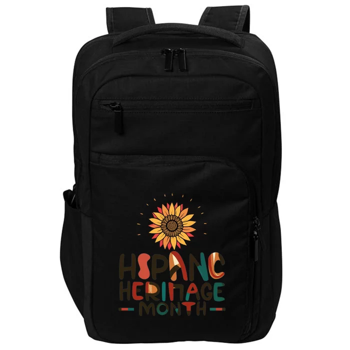 Hispanic Heritage Month Latino Countries Flag Sunflower Impact Tech Backpack