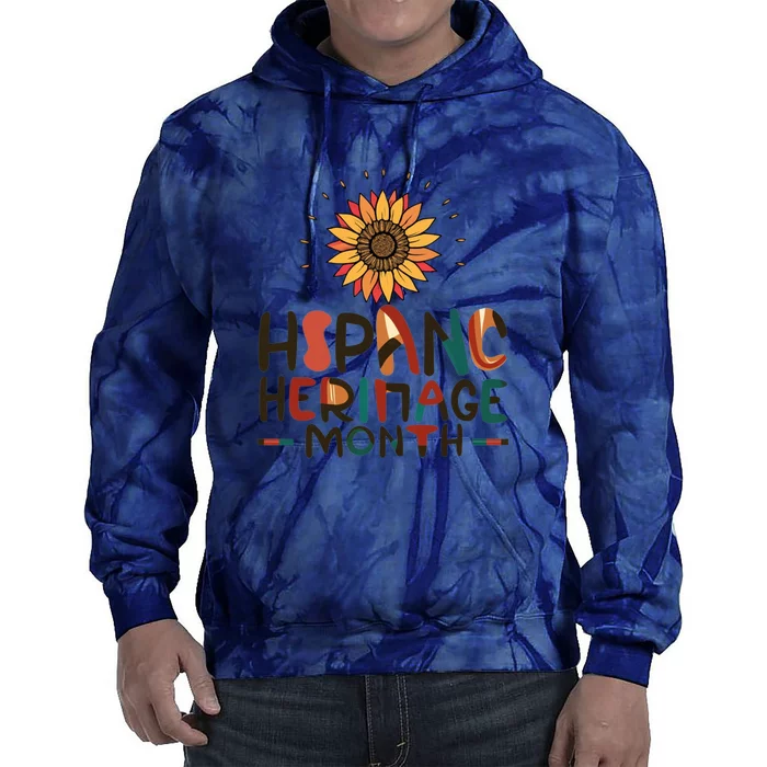 Hispanic Heritage Month Latino Countries Flag Sunflower Tie Dye Hoodie