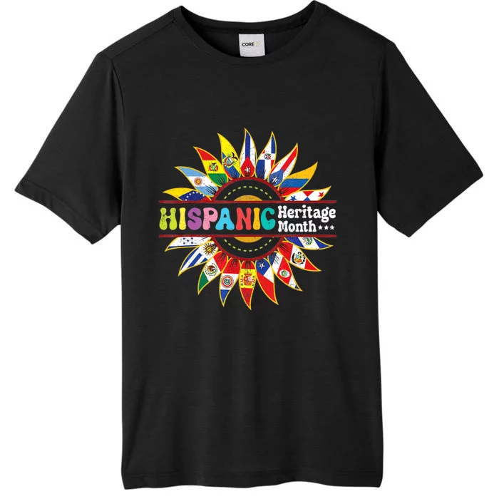 Hispanic Heritage Month Latino Countries Flags Sun ChromaSoft Performance T-Shirt