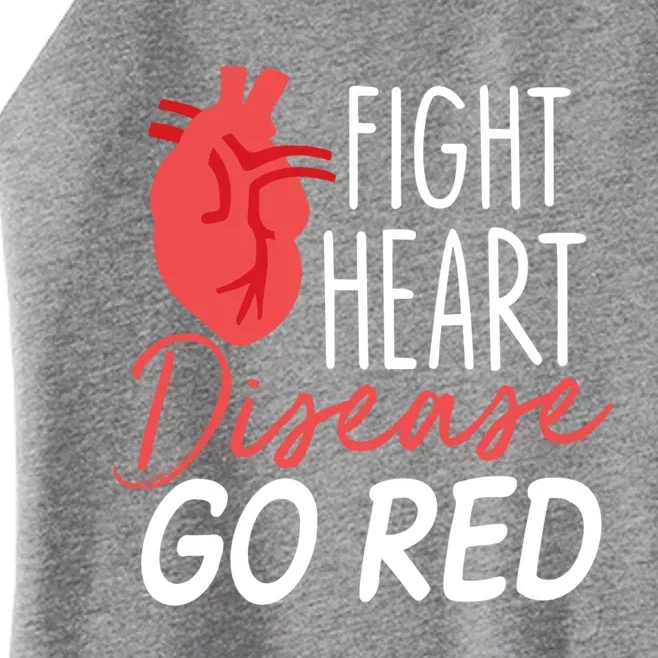 Heart Health Month Gift Go Red Gift Heart Disease Awareness Gift Funny Gift Women’s Perfect Tri Rocker Tank