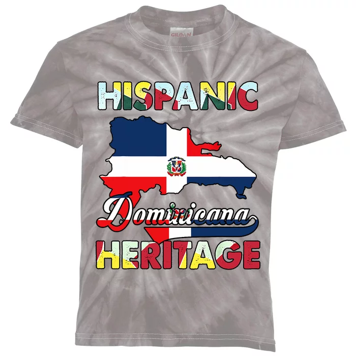 Hispanic Heritage Month Dominican Republic Flag Dominicana Kids Tie-Dye T-Shirt