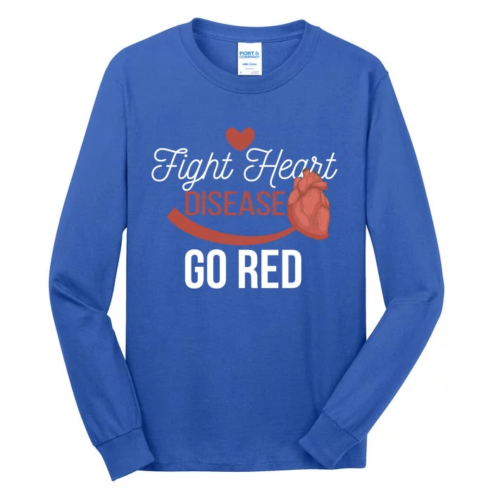 Heart Health Month Great Gift Go Red Great Gift Heart Disease Awareness Gift Tall Long Sleeve T-Shirt