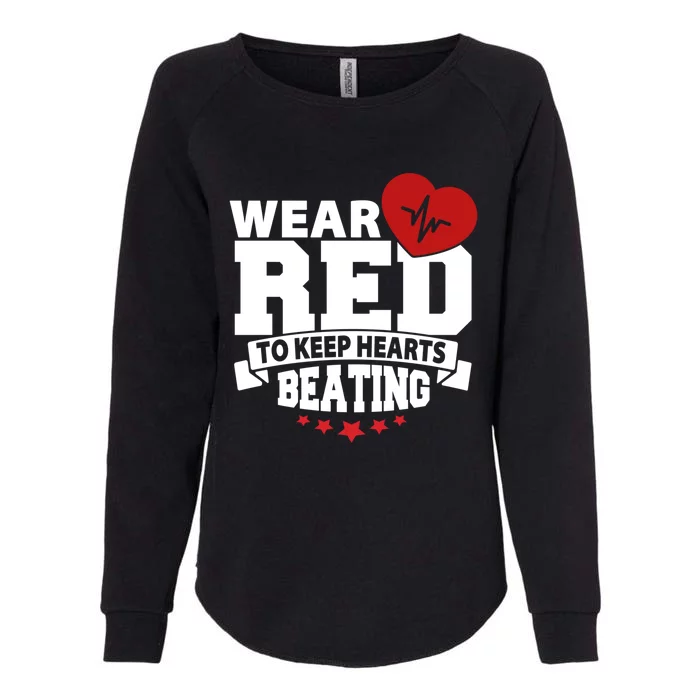 Heart Health Month Gift Wear Red Gift Heart Disease Awareness Gift Womens California Wash Sweatshirt