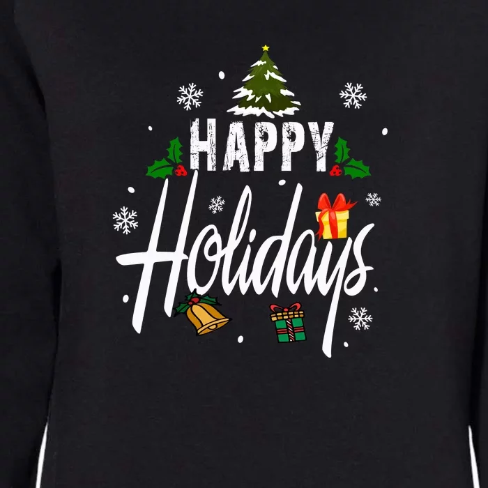 Happy Holidays | Merry Christmas Womens California Wash Sweatshirt