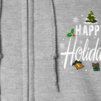 Happy Holidays | Merry Christmas Full Zip Hoodie