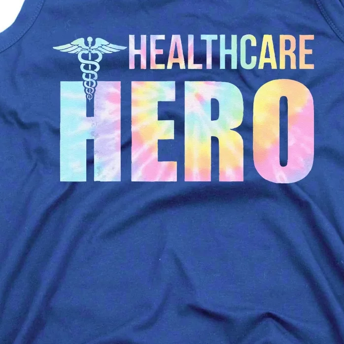 Healthcare Hero Nurse Doctor Frontline Essential Wor Tie Dye Tank Top