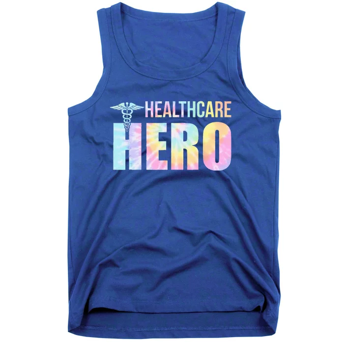 Healthcare Hero Nurse Doctor Frontline Essential Wor Tie Dye Tank Top