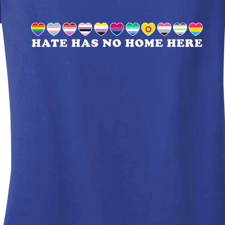 Hate Has No Home Here Feminist Gift Women's V-Neck T-Shirt