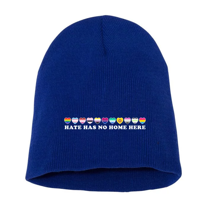 Hate Has No Home Here Feminist Gift Short Acrylic Beanie