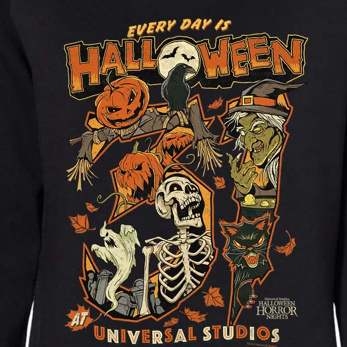 Halloween Horror Nights Hhn Every Day Is Halloween Womens California Wash Sweatshirt