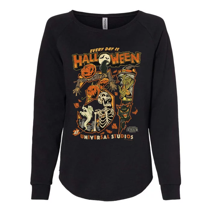 Halloween Horror Nights Hhn Every Day Is Halloween Womens California Wash Sweatshirt