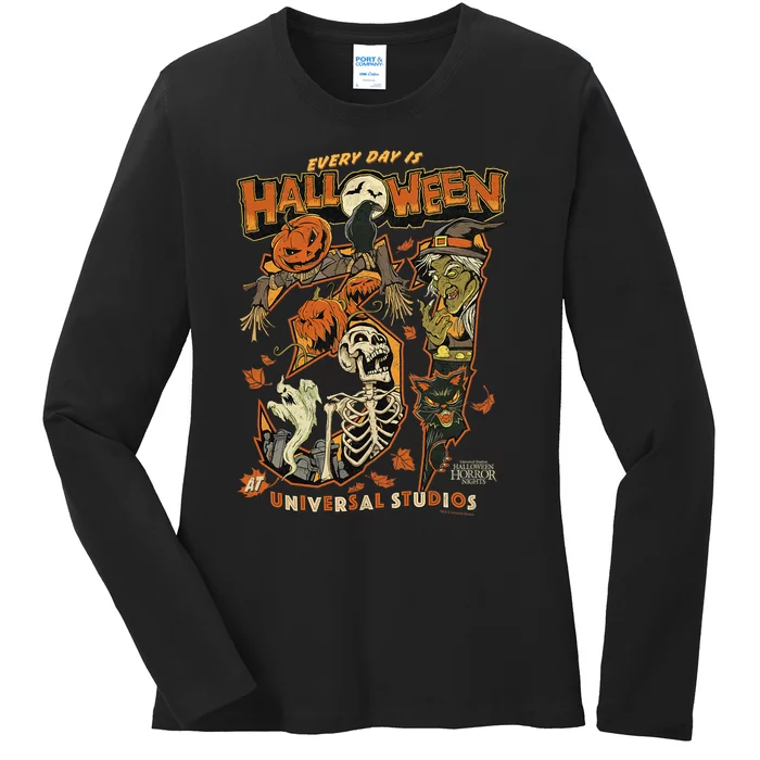 Halloween Horror Nights Hhn Every Day Is Halloween Ladies Long Sleeve Shirt