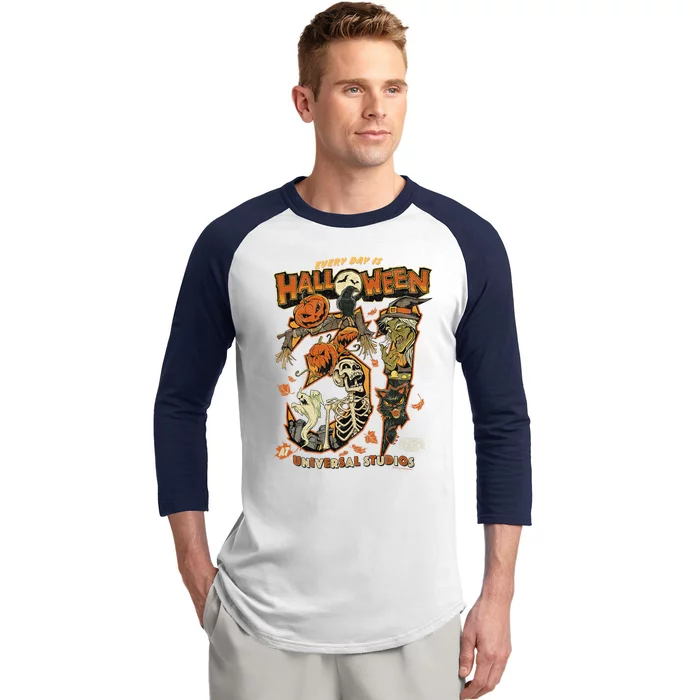 Halloween Horror Nights Hhn Every Day Is Halloween Baseball Sleeve Shirt