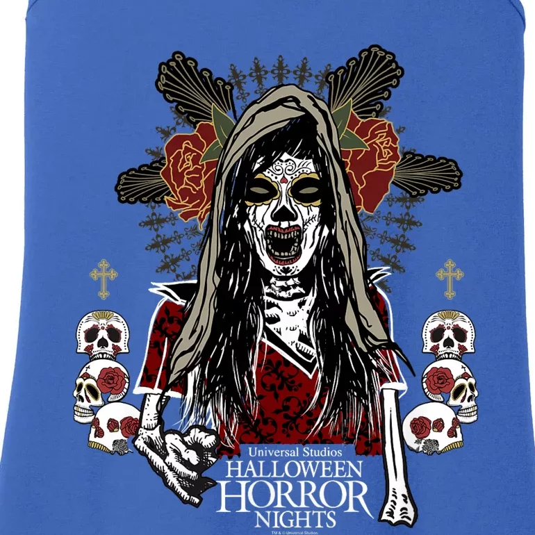 Halloween Horror Nights Day Of The Dead Dia De Los Muertos Ladies Essential Tank