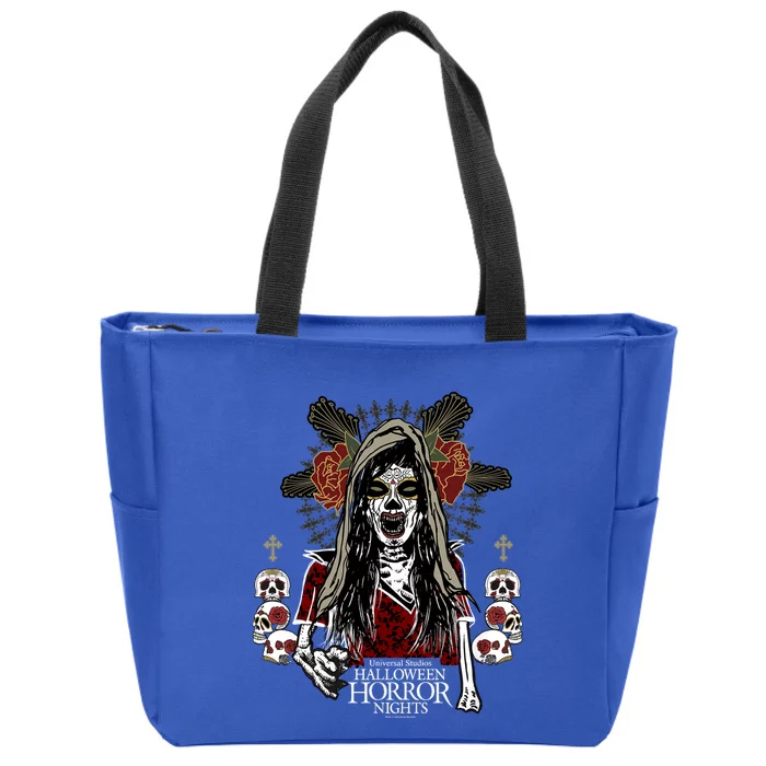 Halloween Horror Nights Day Of The Dead Dia De Los Muertos Zip Tote Bag