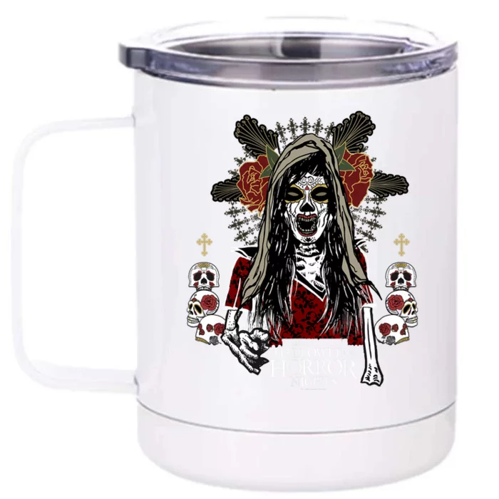 Halloween Horror Nights Day Of The Dead Dia De Los Muertos Front & Back 12oz Stainless Steel Tumbler Cup