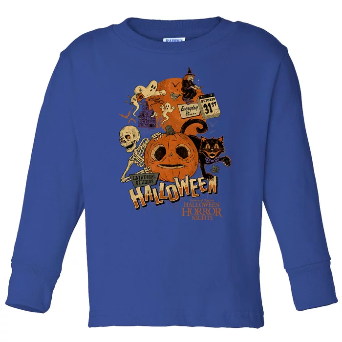 Halloween Horror Nights Lil Boo Pumpkin Toddler Long Sleeve Shirt