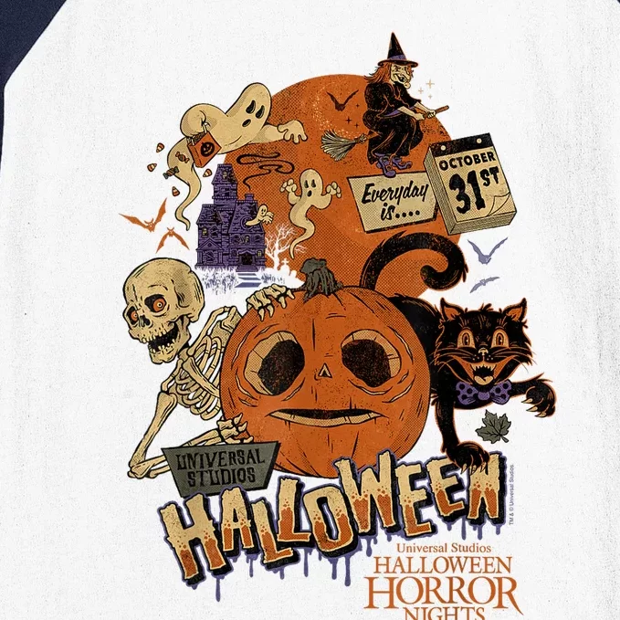 Halloween Horror Nights HHN Lil Boo Baseball Sleeve Shirt