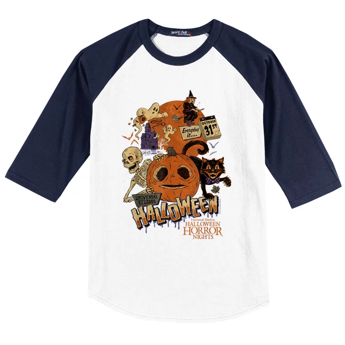 Halloween Horror Nights HHN Lil Boo Baseball Sleeve Shirt