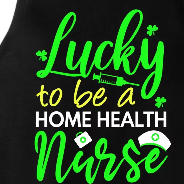 Home Health Nurse St Patrick's Day Home Nursing Care Gift Ladies Tri-Blend Wicking Tank