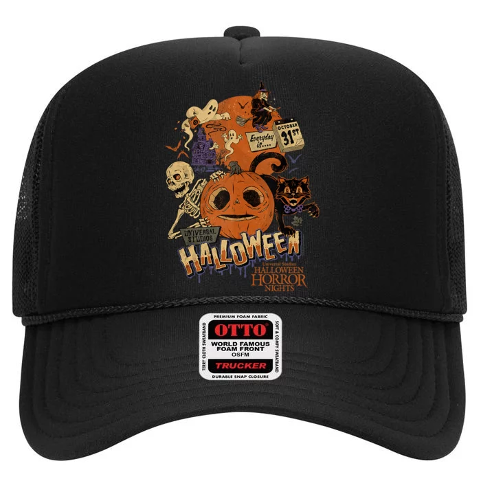 Halloween Horror Nights HHN Lil Boo High Crown Mesh Trucker Hat