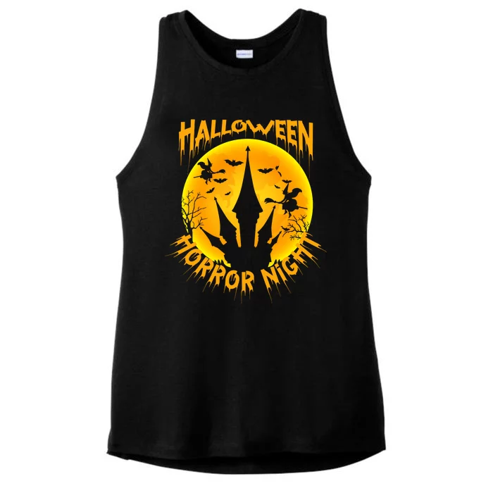 Halloween Horror Night Ladies Tri-Blend Wicking Tank