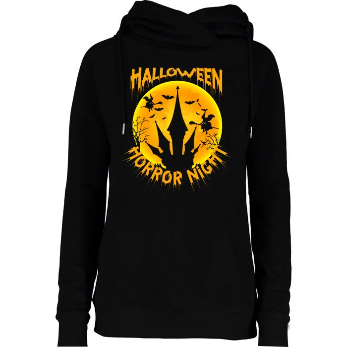 Halloween Horror Night Womens Funnel Neck Pullover Hood