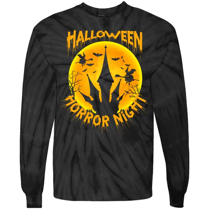 Halloween Horror Night Tie-Dye Long Sleeve Shirt