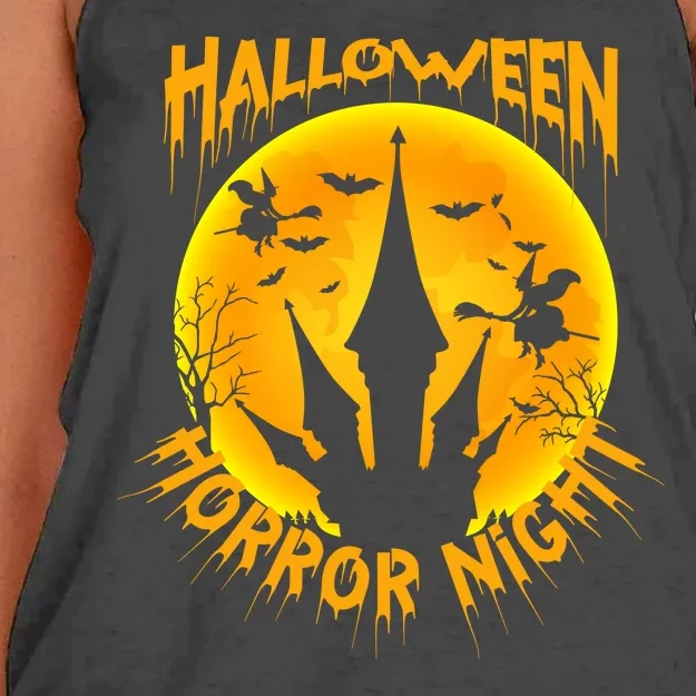 Halloween Horror Night Women's Knotted Racerback Tank