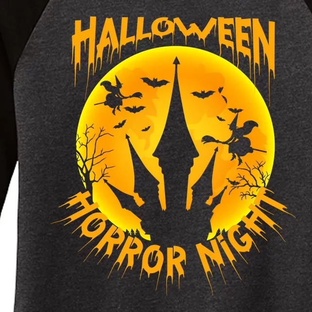 Halloween Horror Night Women's Tri-Blend 3/4-Sleeve Raglan Shirt