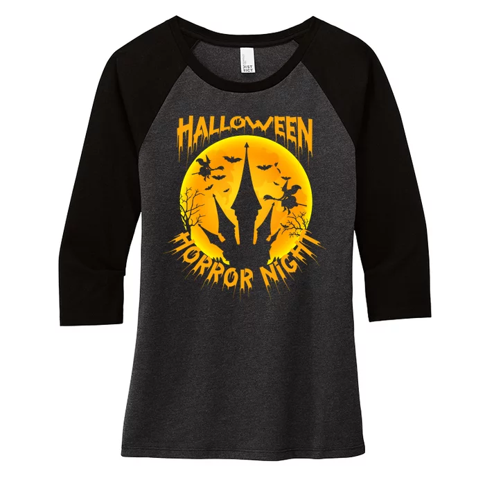 Halloween Horror Night Women's Tri-Blend 3/4-Sleeve Raglan Shirt