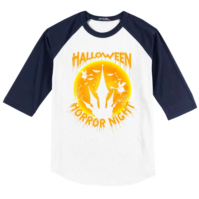 Halloween Horror Night Baseball Sleeve Shirt