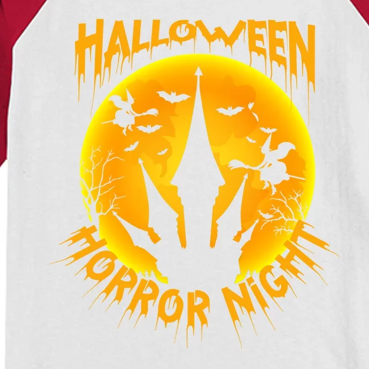 Halloween Horror Night Kids Colorblock Raglan Jersey