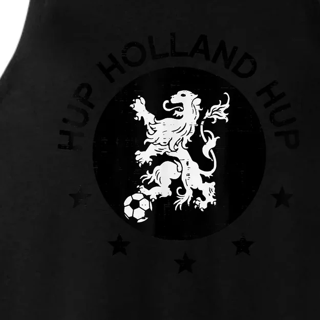 Hup Holland Netherlands Orange Soccer Ladies Tri-Blend Wicking Tank