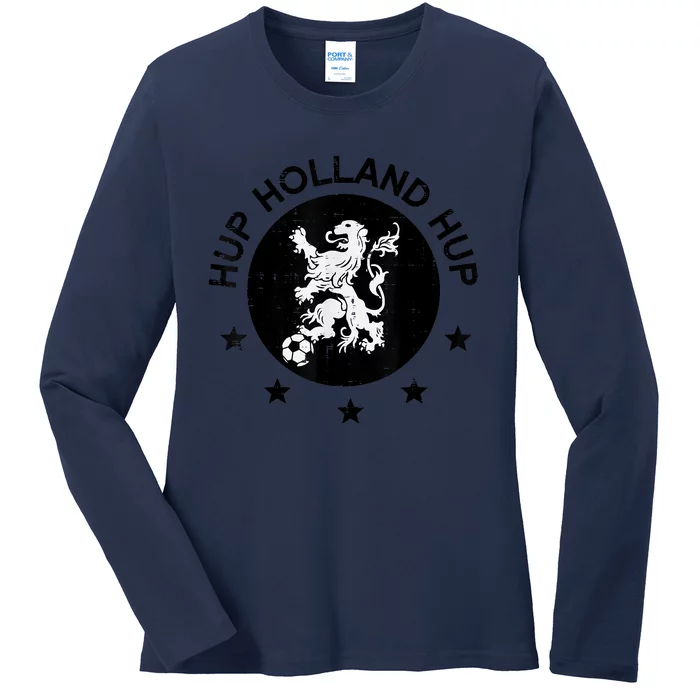 Hup Holland Netherlands Orange Soccer Ladies Long Sleeve Shirt