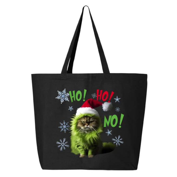 Ho Ho No Funny Bad Cat Christmas 25L Jumbo Tote