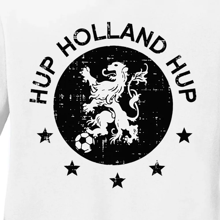 Hup Holland Netherlands Orange Soccer Ladies Long Sleeve Shirt